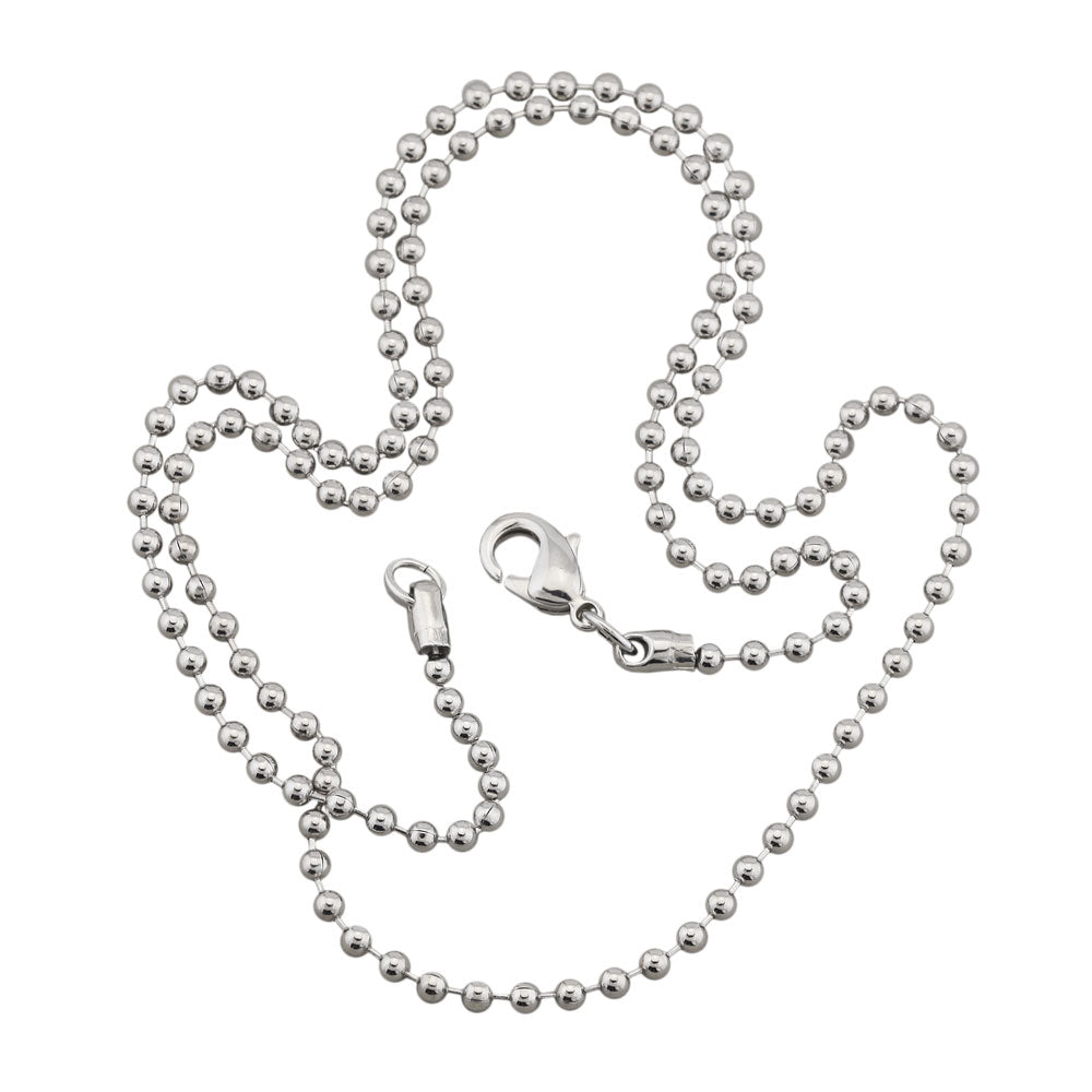 Ball chain approx. 2mm metal alloy white bronze 50cm