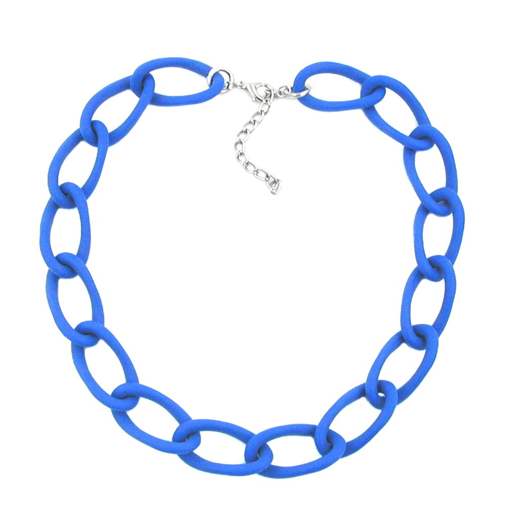 Chain wide armor chain links plastic jeans blue matt 45cm