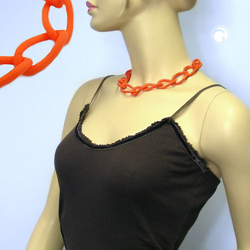 Chain wide armor chain links plastic apricot-matt 45cm