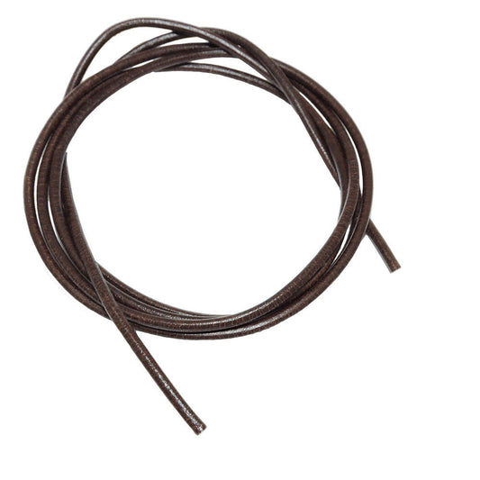 Leather cord round cord cowhide 2mm brown dyed approx. 1m