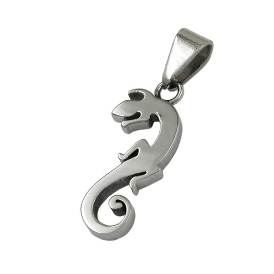 Pendant 28x12mm Lurch Gecko made of stainless steel