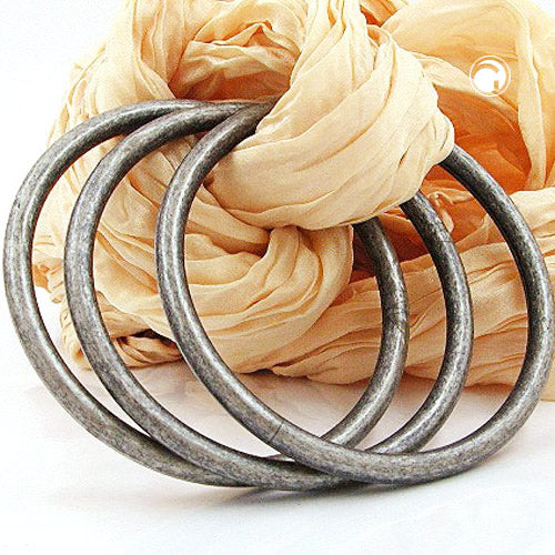 Bracelet ring game with 3 plastic rings 75x15mm silver-grey