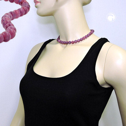 Kette Perlen 10mm flieder-violett