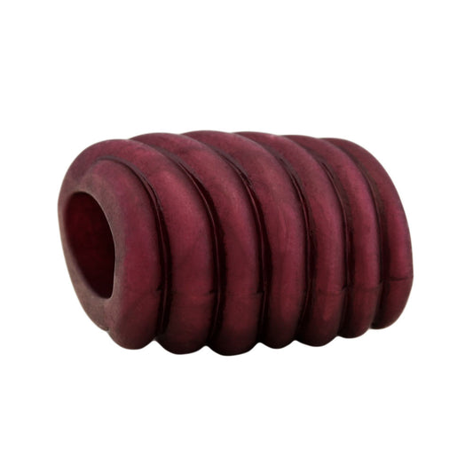 Cloth ring 35x34x23mm spiral plastic wine red-silky matt