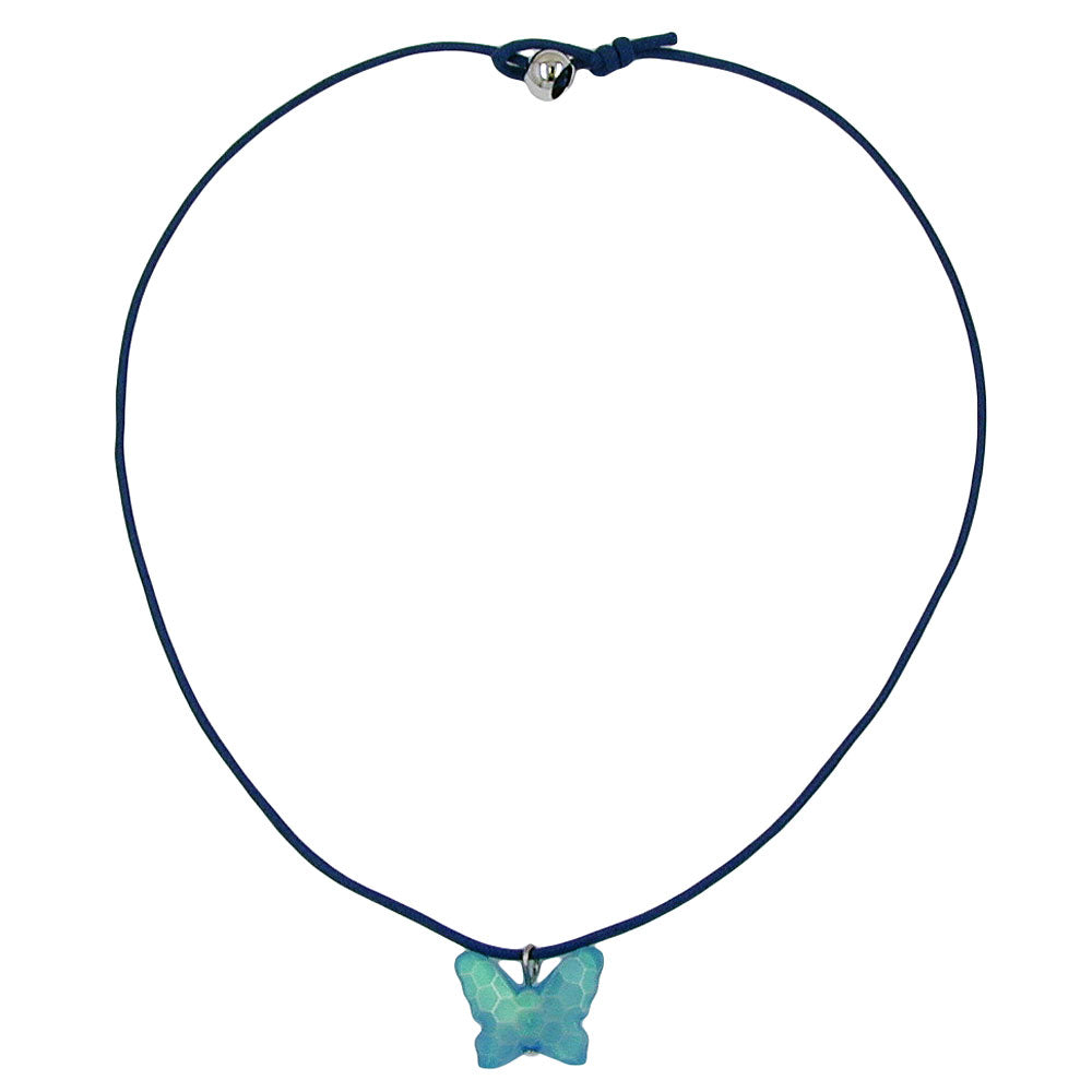 Children's chain butterfly plastic light blue with cut cord dark blue 42cm