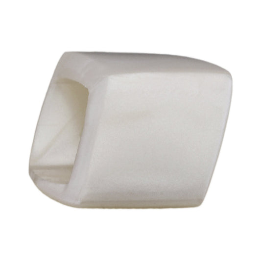 Cloth ring 45x36x18mm hexagon wax white rich glossy plastic