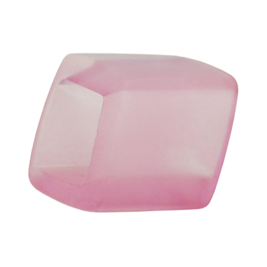 Cloth ring 45x36x18mm hexagon pale lilac-transparent matt plastic