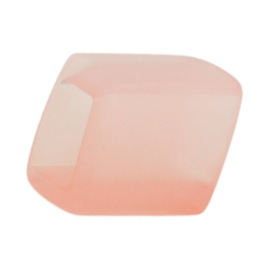 Cloth ring 45x36x18mm hexagon pink-transparent matt plastic