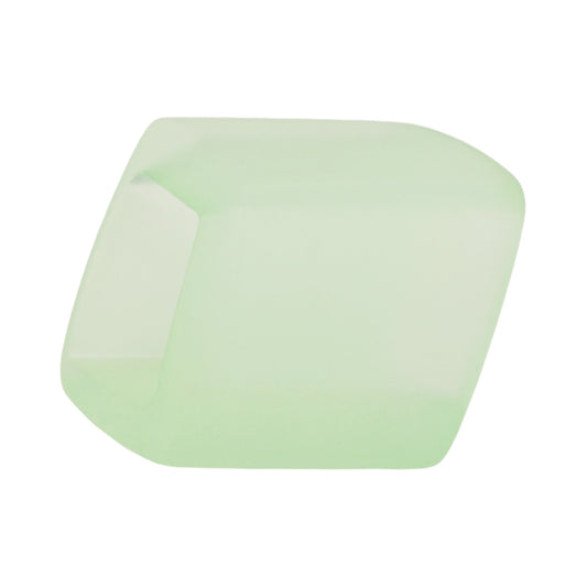 Cloth ring 45x36x18mm hexagon lime green-transparent matt plastic