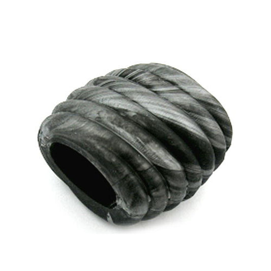 Cloth ring 35x34x23mm spiral plastic black-grey-silver-marbled matt