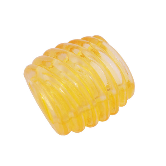 Cloth ring 35x34x23mm spiral plastic yellow-transparent glossy