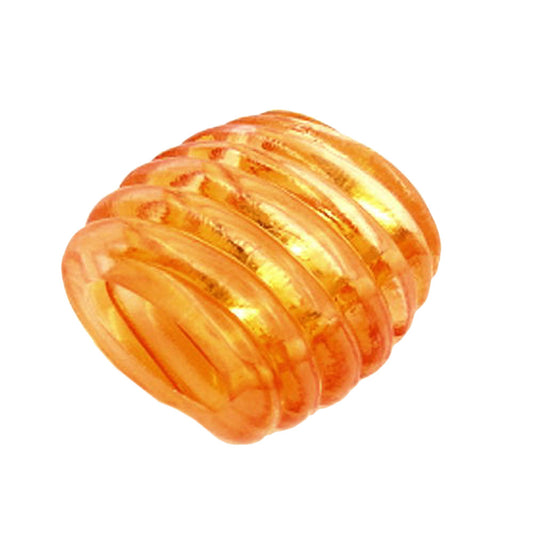 Cloth ring 35x34x23mm spiral plastic orange-transparent glossy