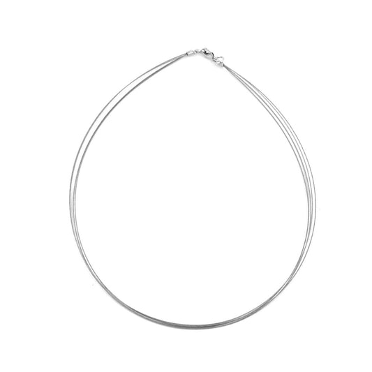 Wire chain pure without pendant 4-fold stainless steel wire coated 40cm