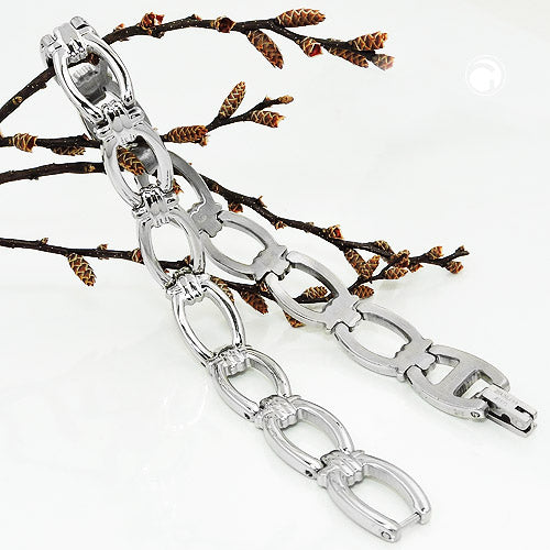 Elegantes Edelstahl-Armband – Fantasiekette für Damen, 10mm Glieder, 21cm