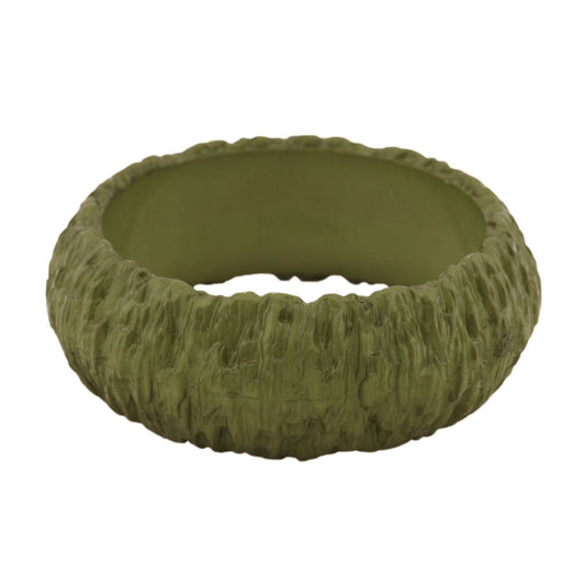Bangle 87x28mm bark olive-green