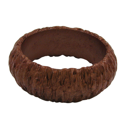 Bangle 87x28mm plastic structure bark dark brown