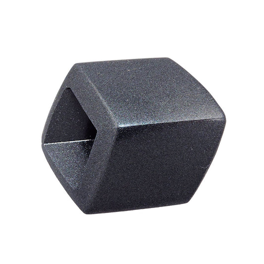 Cloth ring 45x36x18mm hexagon grey-anthracite-metallic glossy plastic