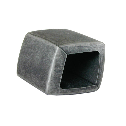 Cloth ring 45x36x18mm hexagon antique silver-metallic plastic