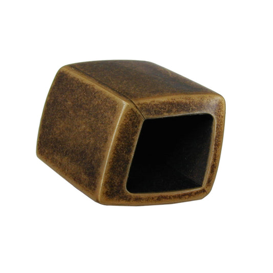 Cloth ring 45x36x18mm hexagon antique brass-metal colored plastic