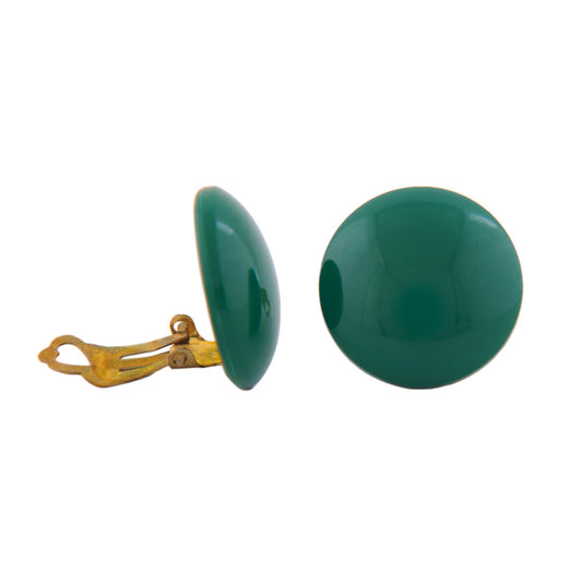 Clip 24mm dark green plastic clip mechanism gold-colored