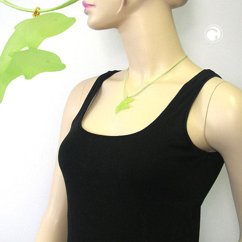 Kette „springende Delfine grün-matt“ – erfrischend, verspielt & voller Lebensfreude