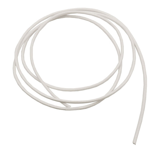 Leather cord round cord cowhide 2mm white dyed approx. 1m