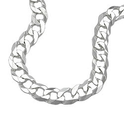 Armband 6,7mm Panzerkette flach Silber 925