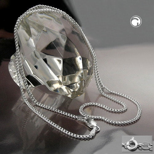 Kette 2mm Flachpanzerkette 2x diamantiert Silber 925
