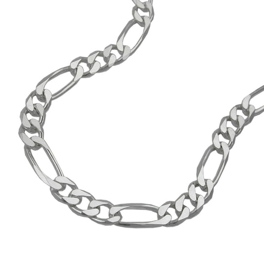 Armband 4,8mm Figarokette flach Silber 925