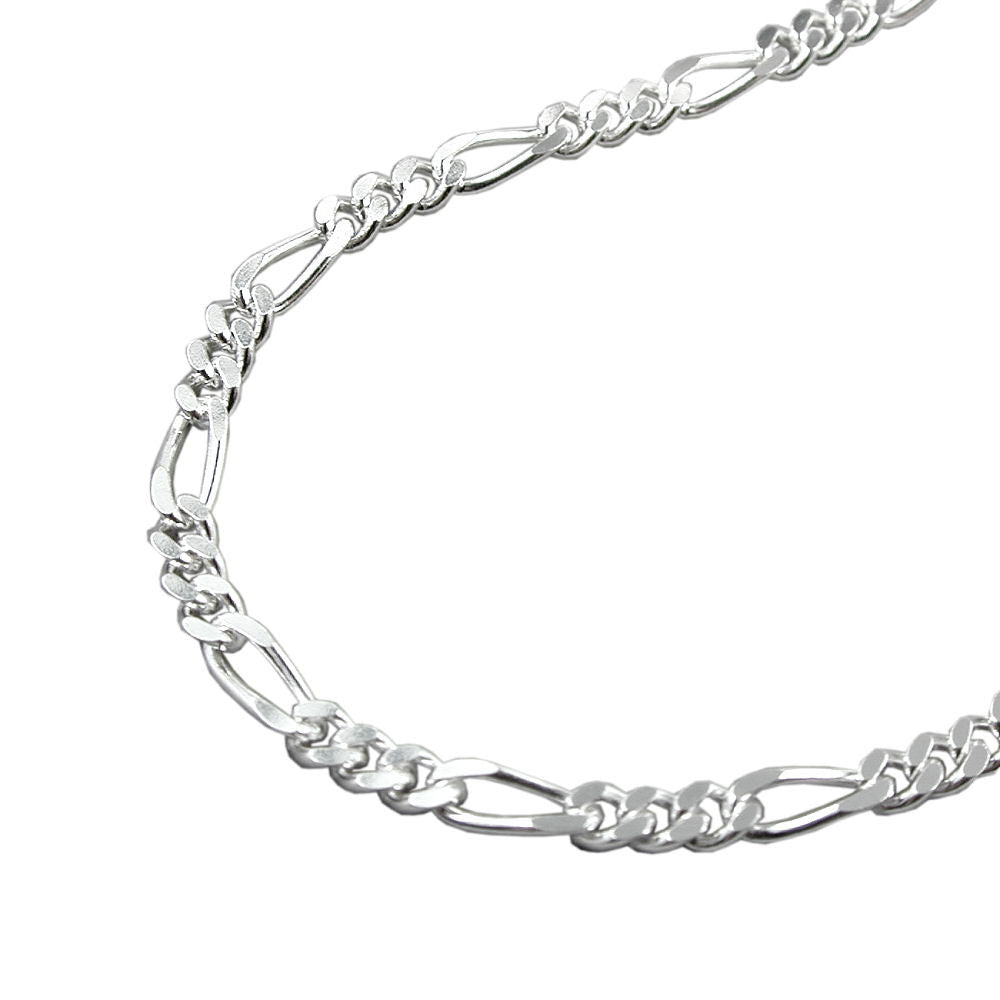 Kette Figaro diamantiert Silber 925
