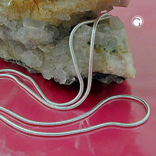 Kette 1,3mm runde Schlangenkette Silber 925