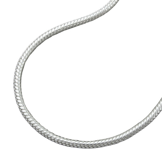 Kette 1,3mm runde Schlangenkette Silber 925