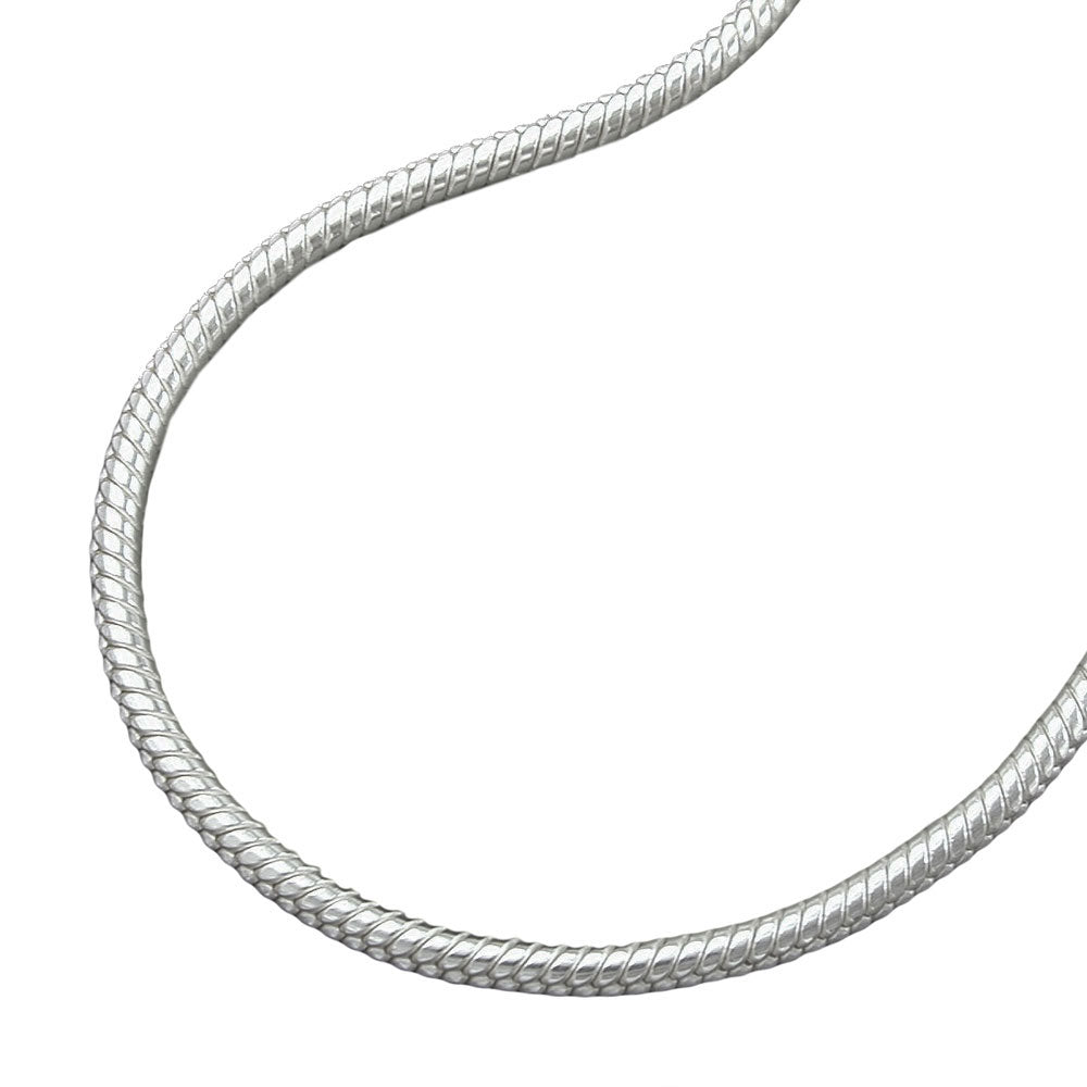 Bracelet 1.5mm snake chain round shiny silver 925