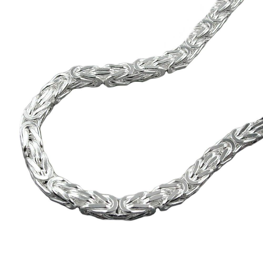 Kette ca.2mm Königskette vierkant glänzend Silber 925