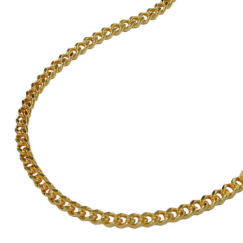 Kette Flachpanzer 2mm diamantiert vergoldet AMD