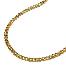 Kette Flachpanzer 2mm diamantiert vergoldet AMD