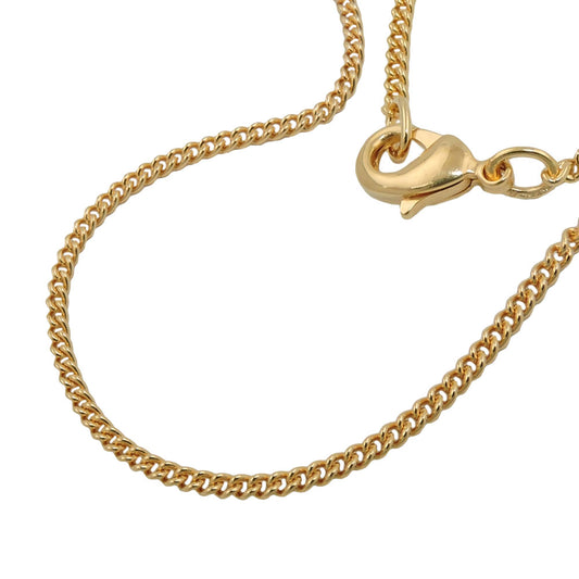 Chain flat curb 2mm gold-plated AMD 50cm
