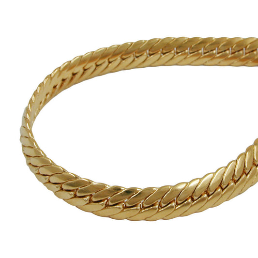 Bracelet 5mm curb oval pressed gold plated AMD