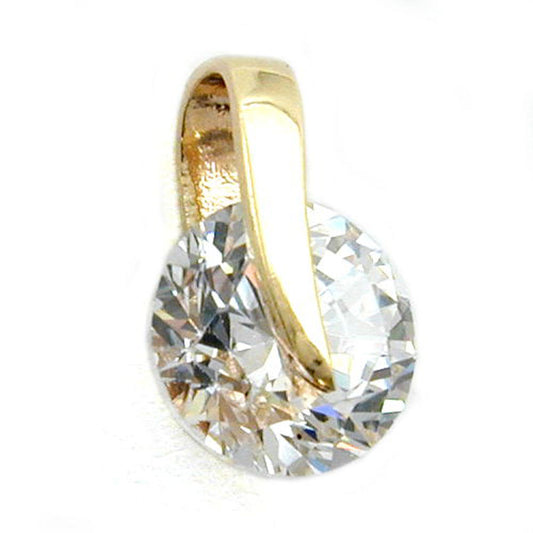 Zirkonia-Anhänger aus 9 K Gold – funkelnde Eleganz mit beweglichem Design