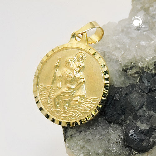Pendant, St. Christopher 16mm, 9Kt GOLD