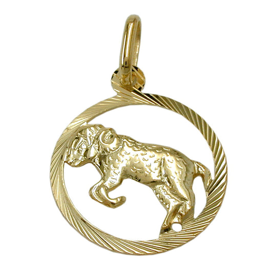 Pendant 15mm Zodiac Sign Aries 9Kt GOLD