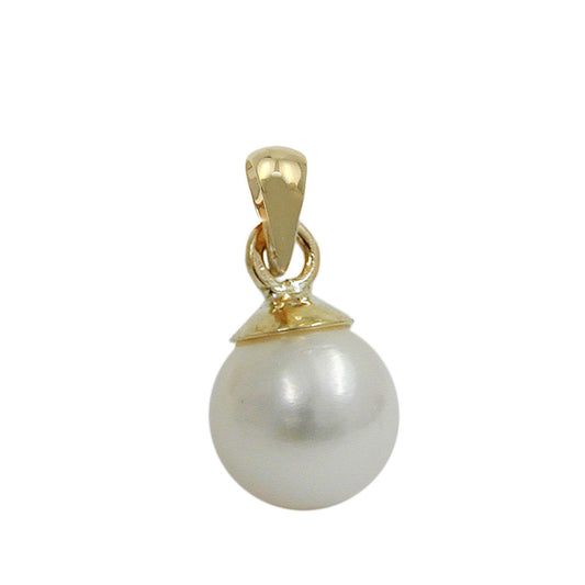 Pendant approx. 6mm freshwater pearl round 9Kt GOLD