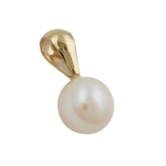 Pendant approx. 6mm cultured pearl round 9Kt GOLD
