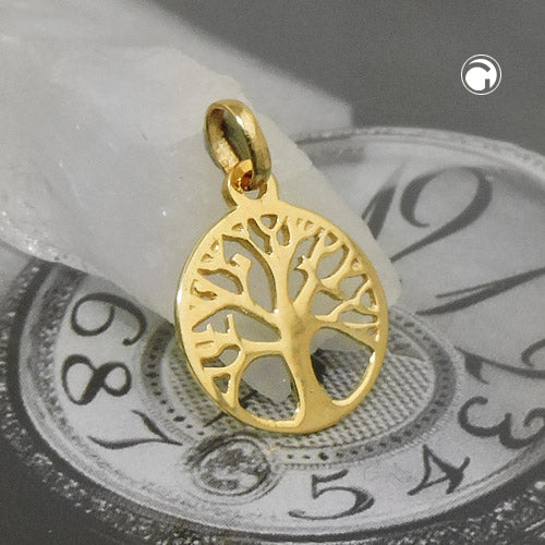 Pendant 12mm Tree of Life 9Kt GOLD