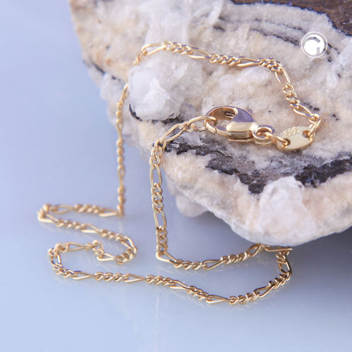 Armband 1,4mm Figarokette 14Kt GOLD
