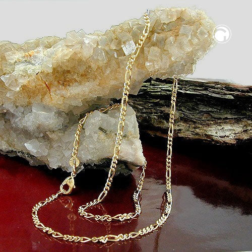 Armband 1,4mm Figarokette 14Kt GOLD