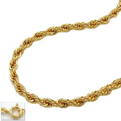 Kette 2mm Kordelkette 9Kt GOLD