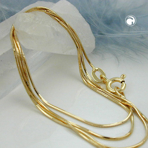 Kette 0,7mm Schlange 5-kant 14Kt GOLD