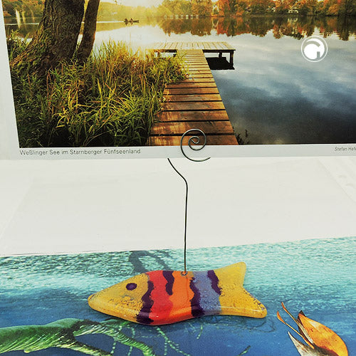 Fotoständer „35x73 mm Fisch aus Glas“ – bunt & maritim dekorativ