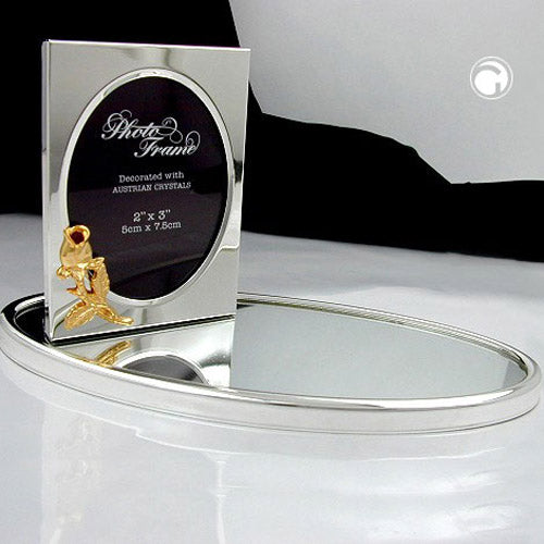 Bilderrahmen mit Spiegel-Stellfläche 160 mm – elegant & glasveredelt